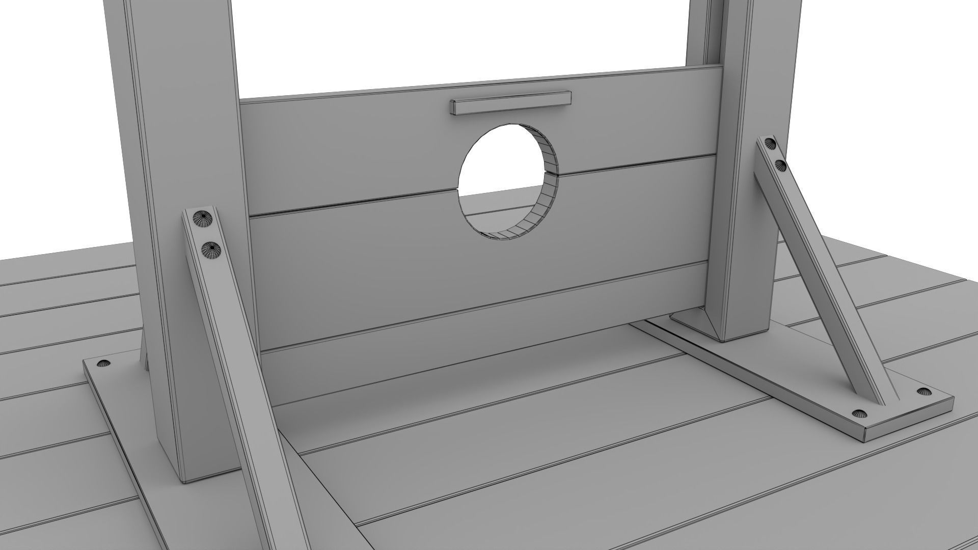 Guillotine - PBR Low-poly 3D model_8