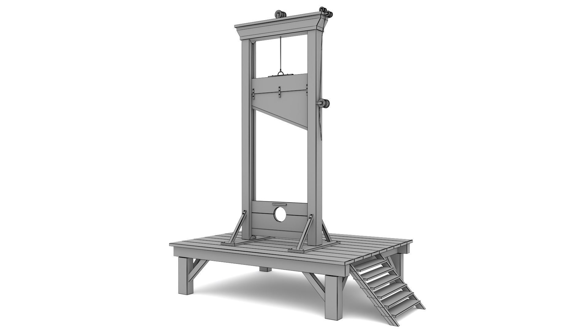 Guillotine - PBR Low-poly 3D model_2