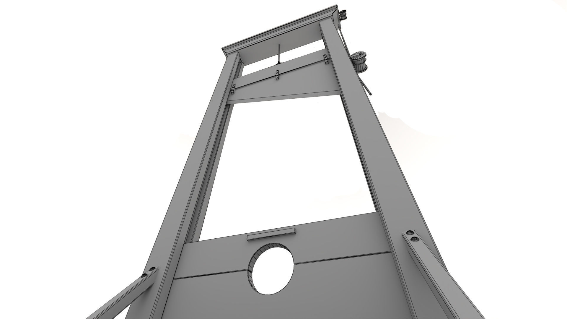 Guillotine - PBR Low-poly 3D model_6