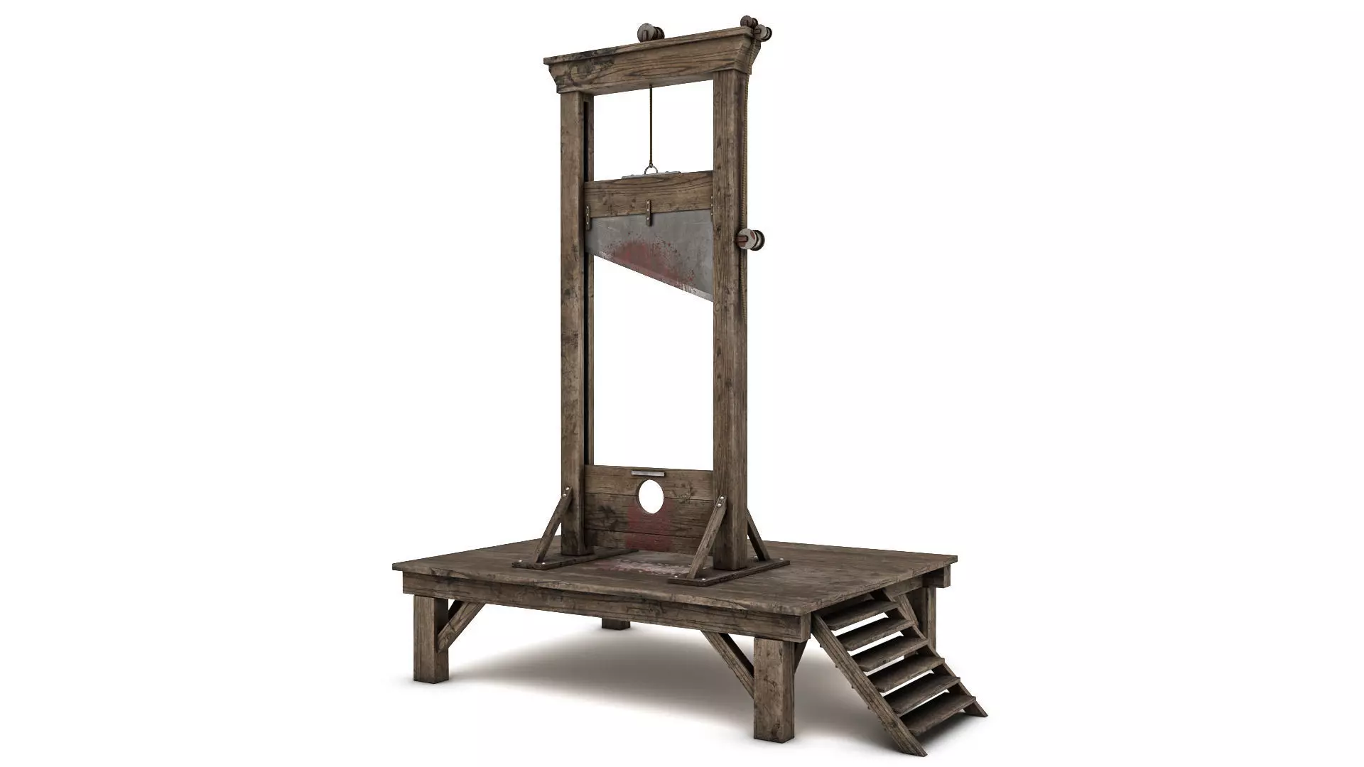 Guillotine - PBR Low-poly 3D model_0