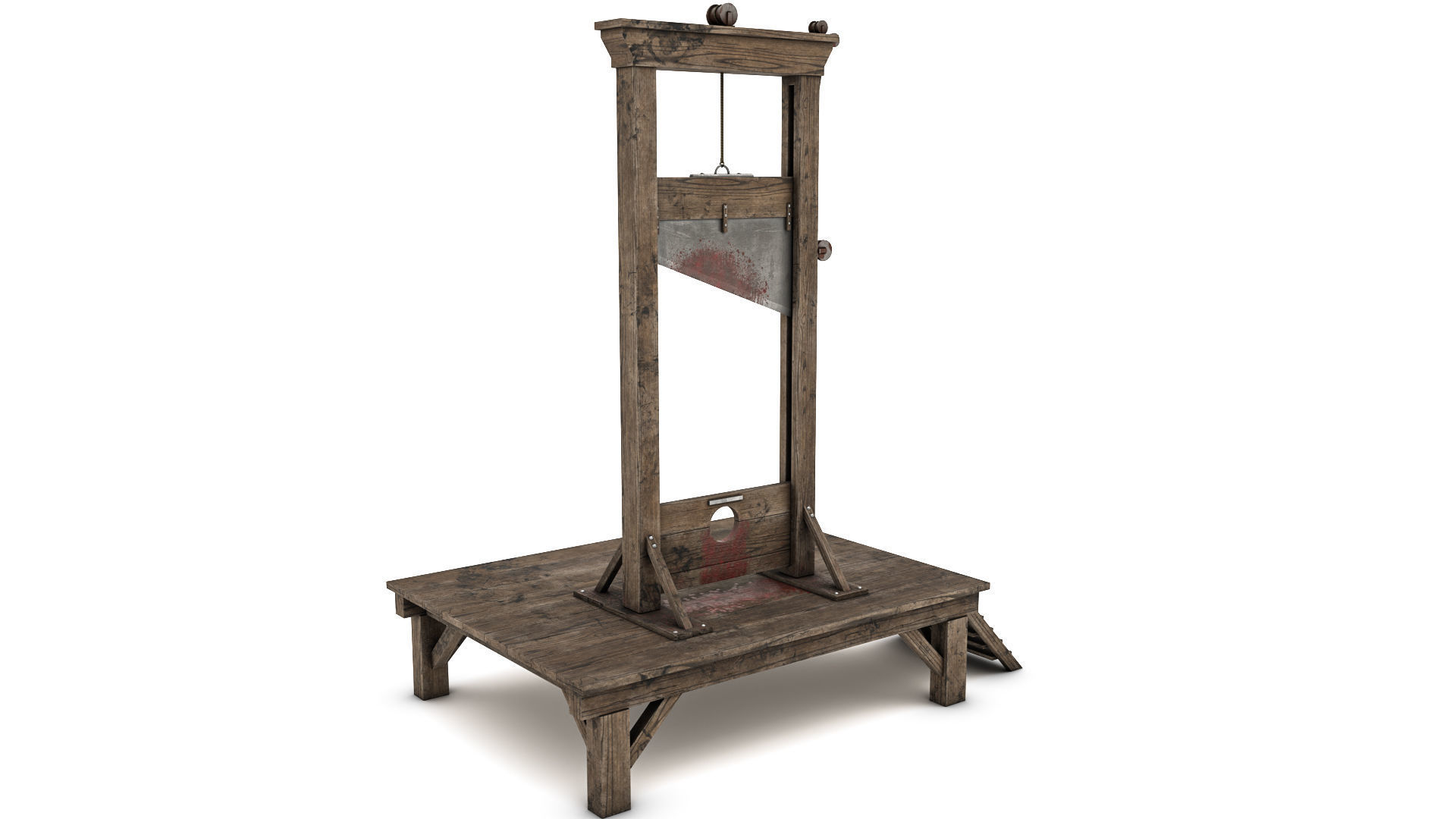 Guillotine - PBR Low-poly 3D model_3