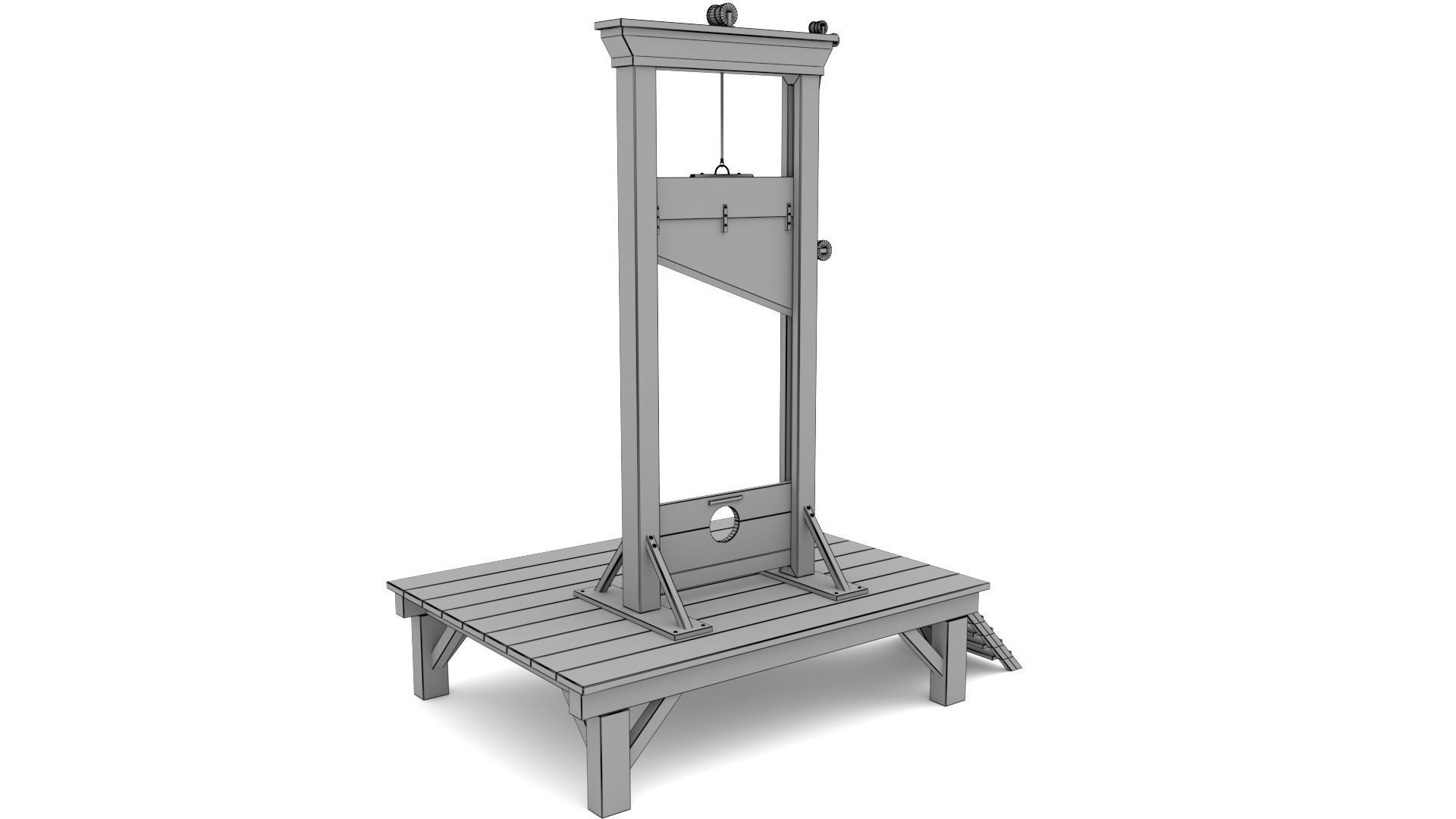 Guillotine - PBR Low-poly 3D model_4