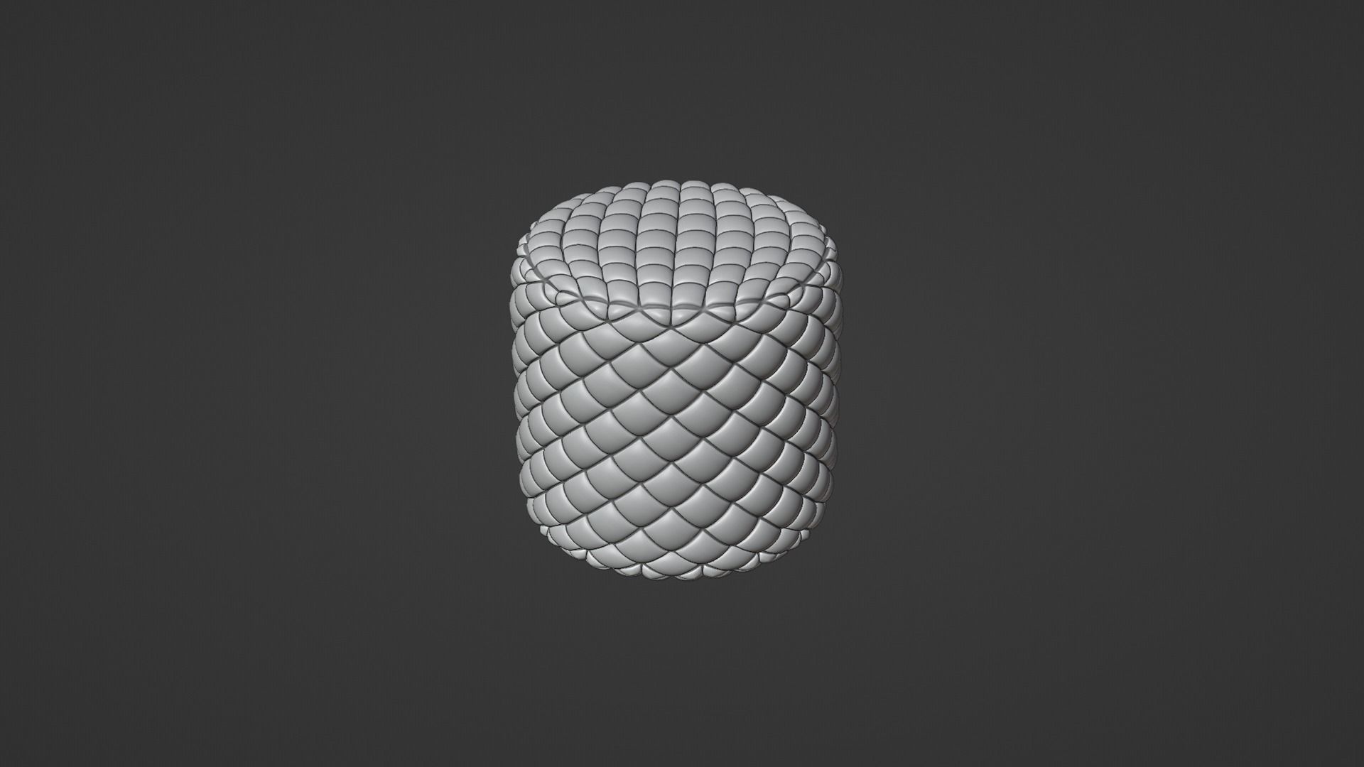 Fabric tufted ottoman 3D Model Collection_5