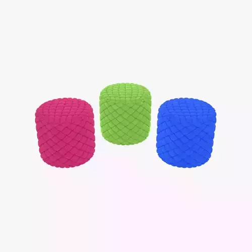 Fabric tufted ottoman 3D Model Collection