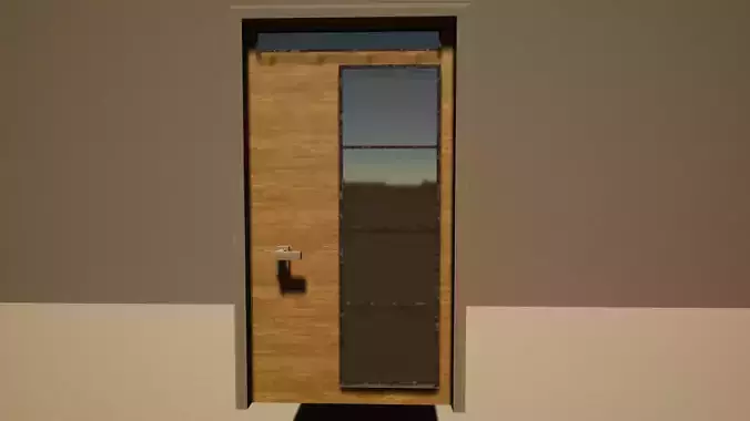 Modern wooden door 