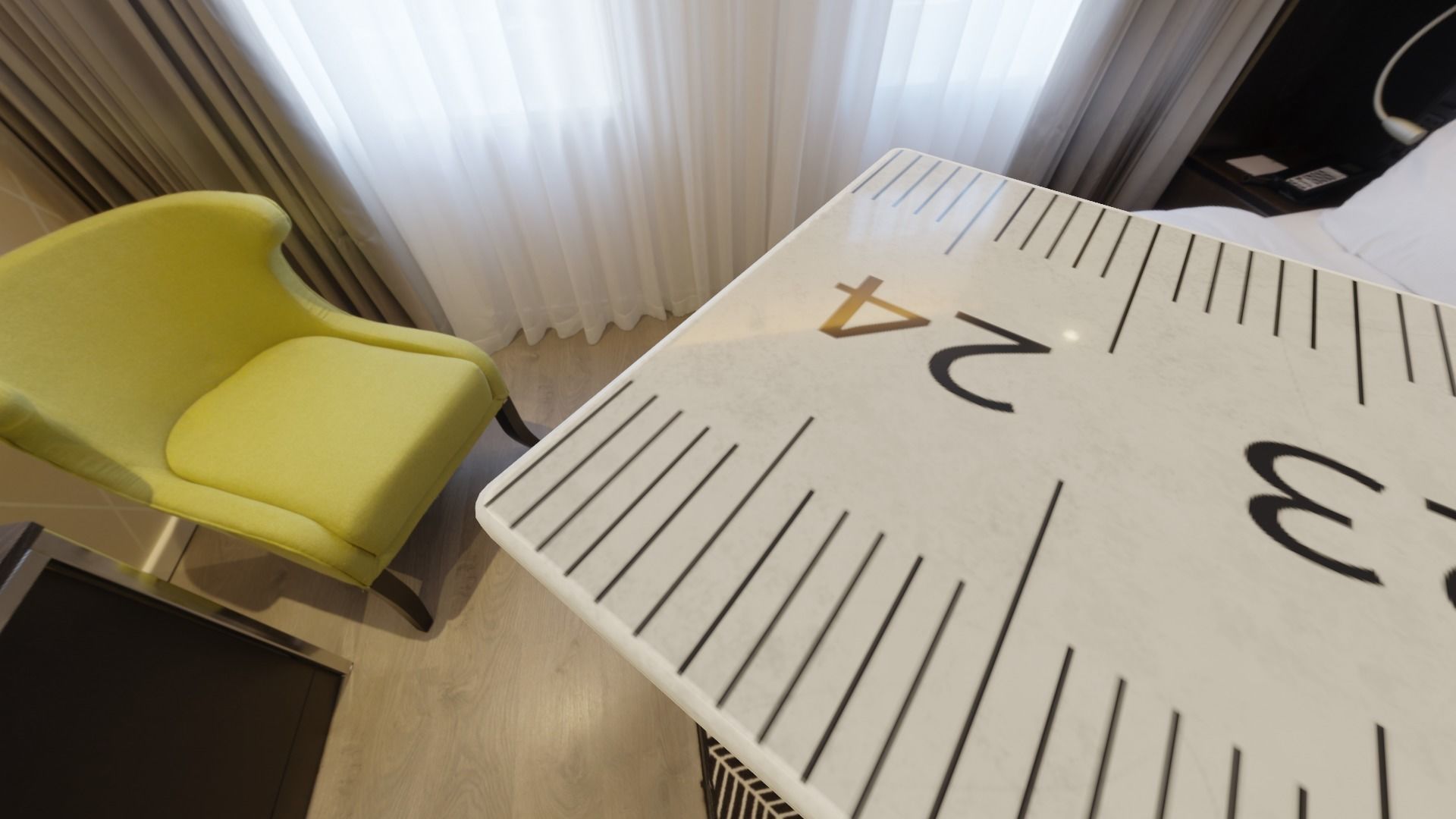 school ruler Low-poly 3D model_3