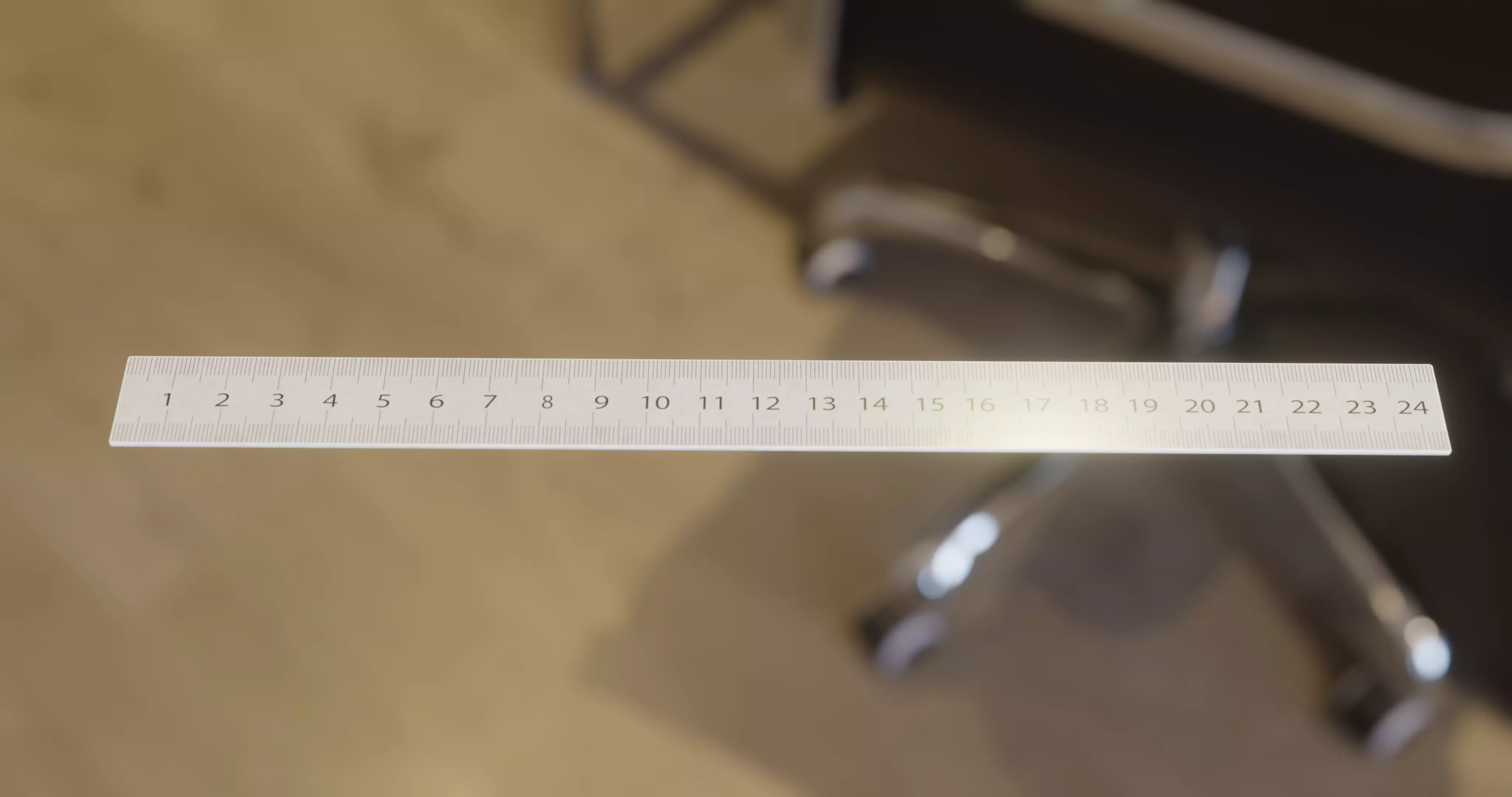 school ruler Low-poly 3D model_0