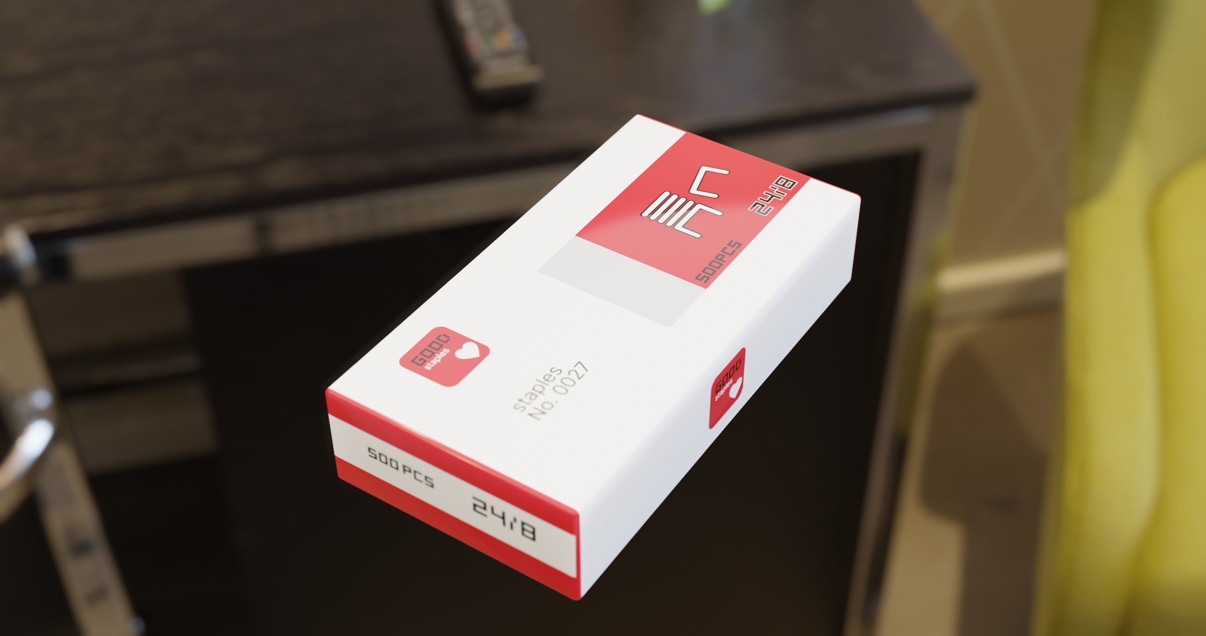 staples box 4k model Low-poly 3D model_5