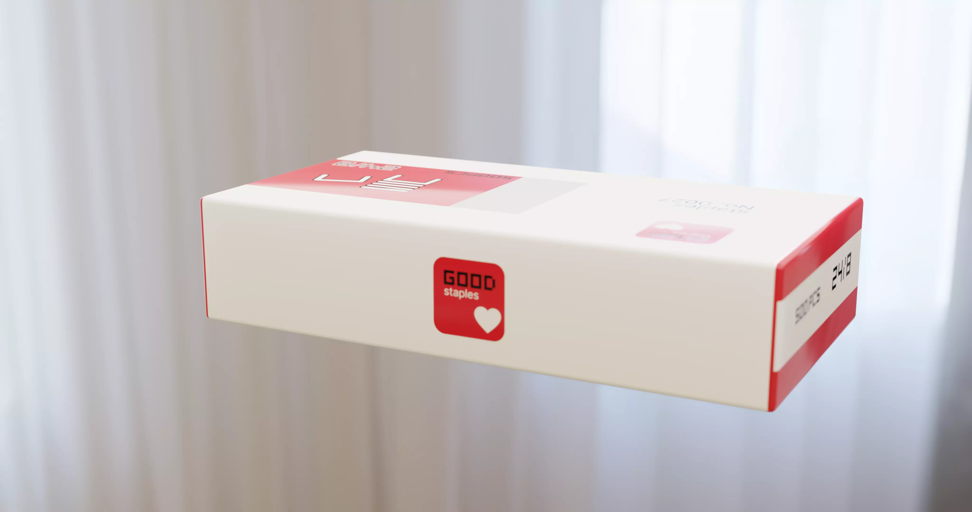 staples box 4k model Low-poly 3D model_0