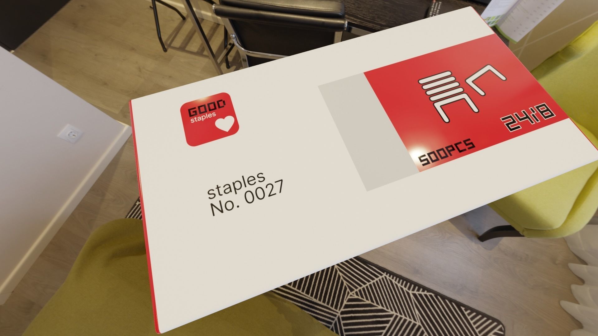 staples box 4k model Low-poly 3D model_1