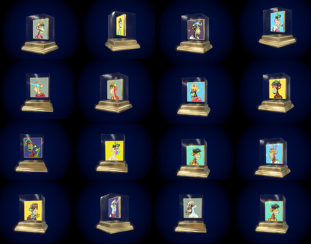 15 Mutants Ape Gold Club 3D Model Collection 