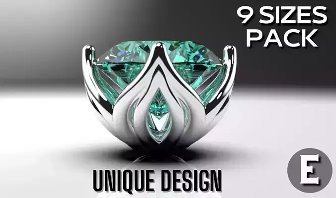 a package of engagement solitaire lotos ring head stud earrings