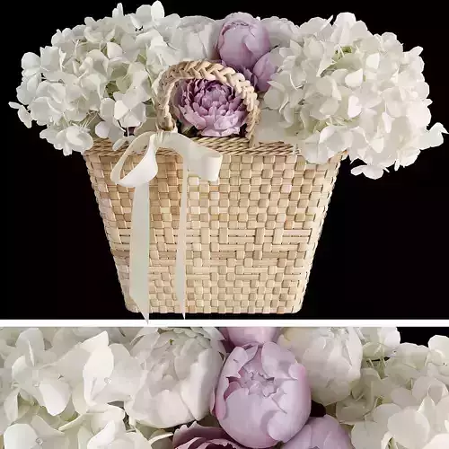 Basket with flowers