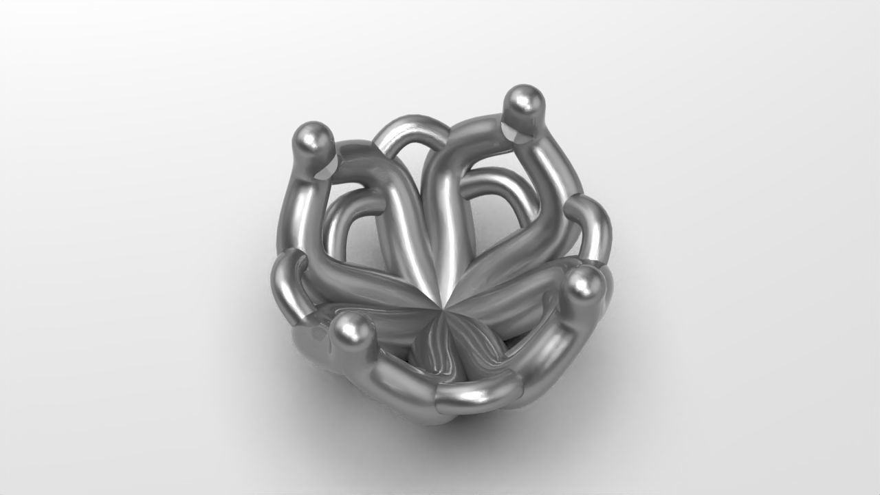 a package of engagement solitaire ring head or stud earrings 3D print model_14