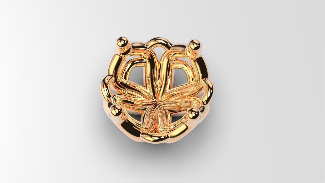 a package of engagement solitaire ring head or stud earrings 3D print model_12