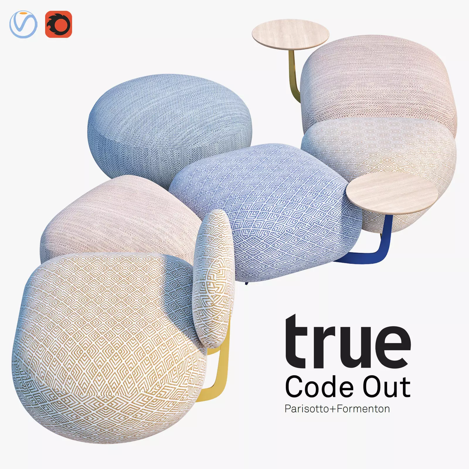 CODE OUT Poufs II 3D model