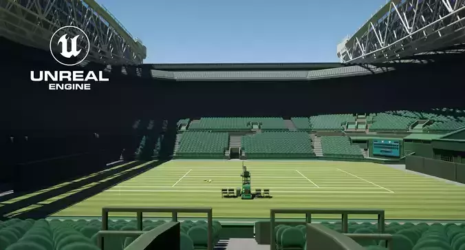 Wimbledon Centre Court Low-poly 3D model