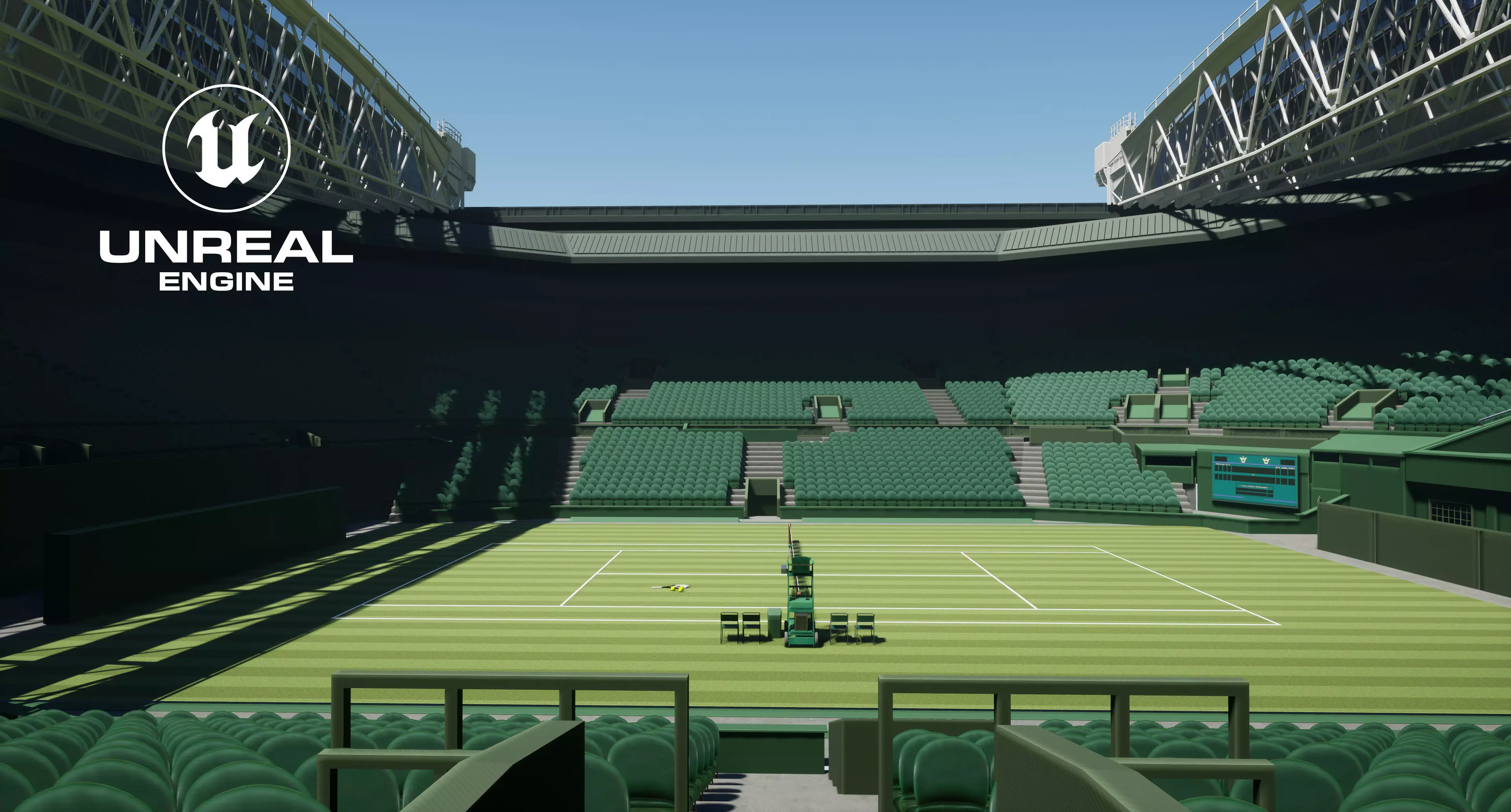 Wimbledon Centre Court Low-poly 3D model_0
