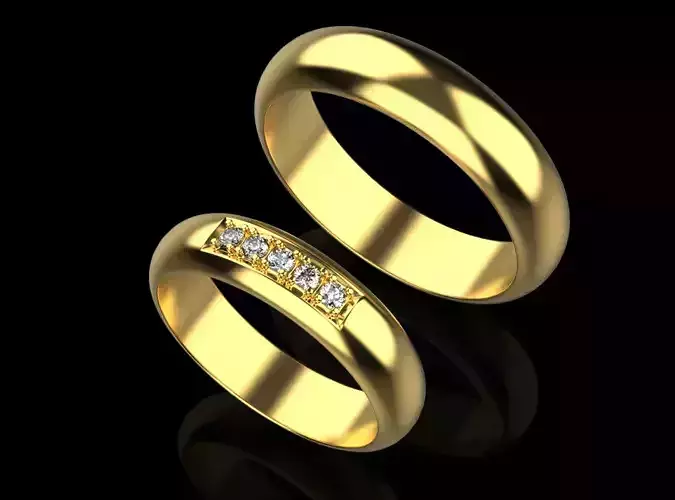 wedding rings with and without gems1