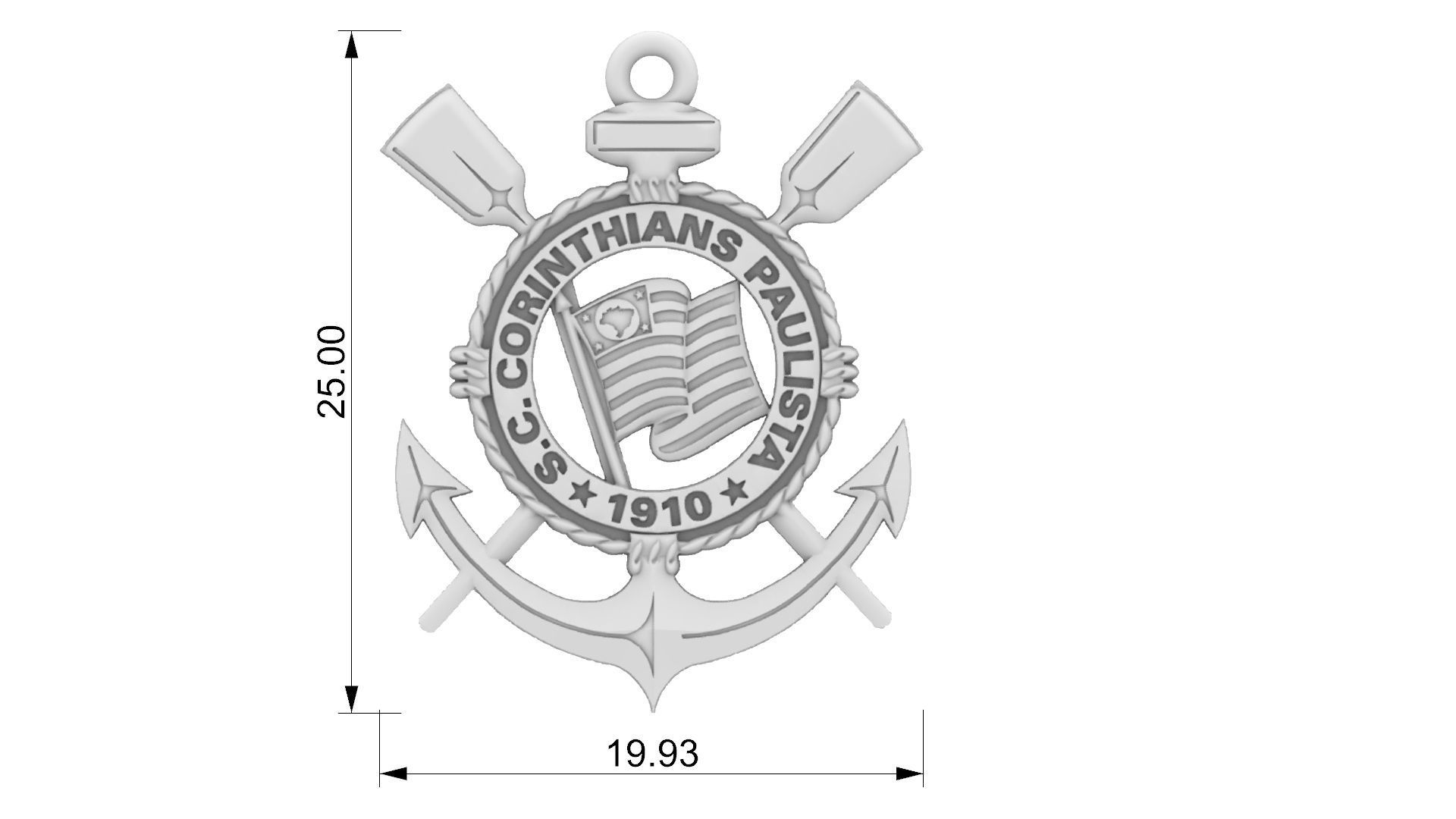 Corinthians Futebol Clube Brazilian Soccer Club  3D print model_1