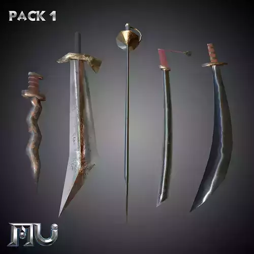 MU Online Lowpoly Swords pack 1