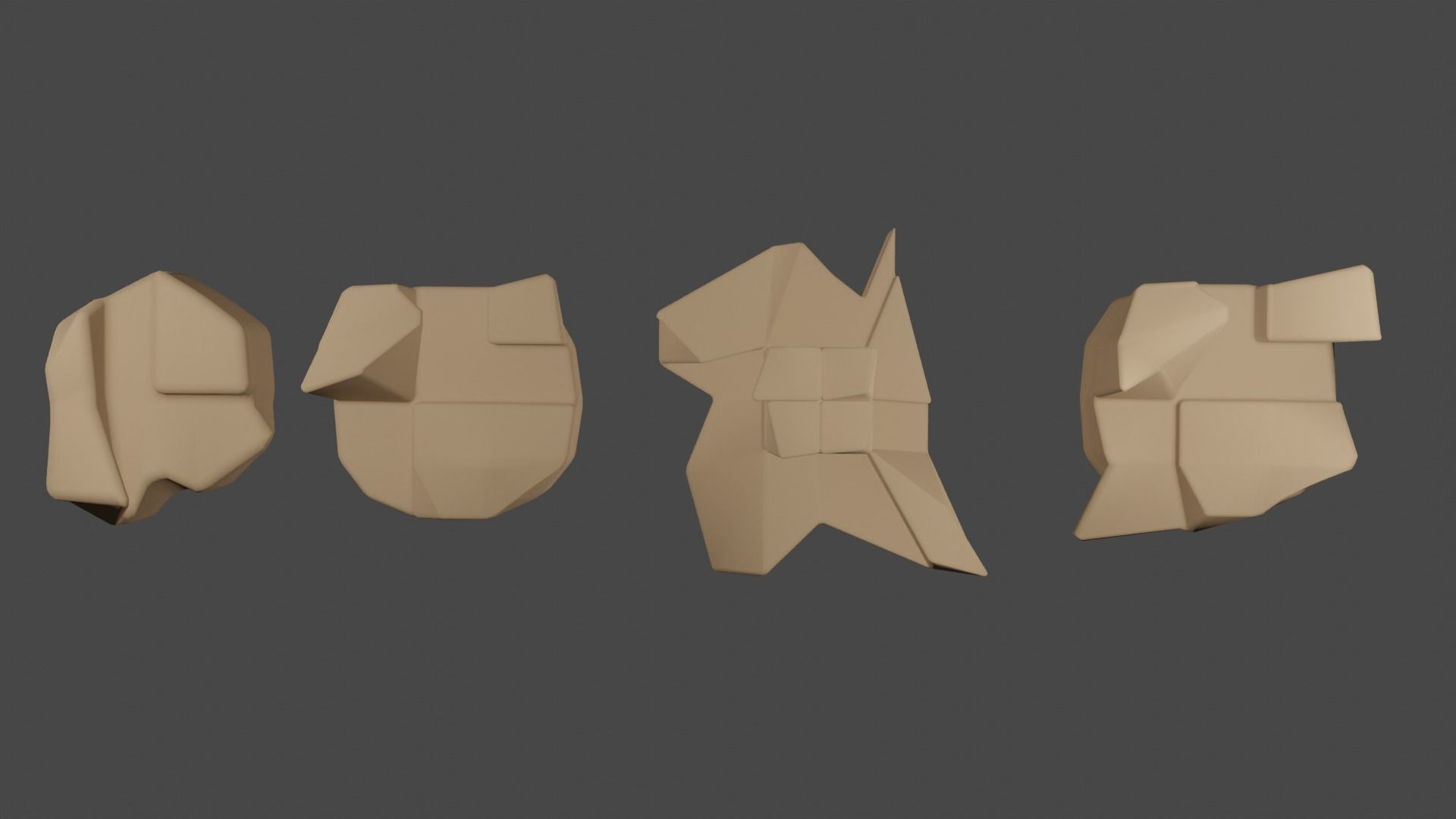 Concept Study-Tree-Plant-Stone-Pen-Alarm Clock1 Free low-poly 3D model_29