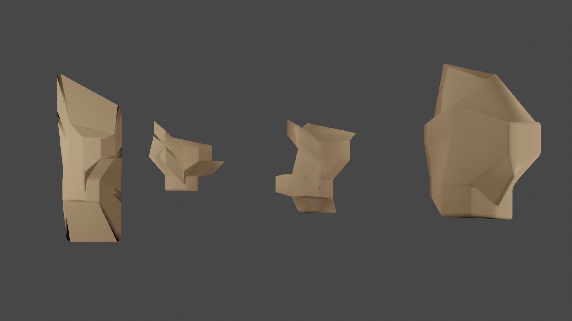 Concept Study-Tree-Plant-Stone-Pen-Alarm Clock1 Free low-poly 3D model_32