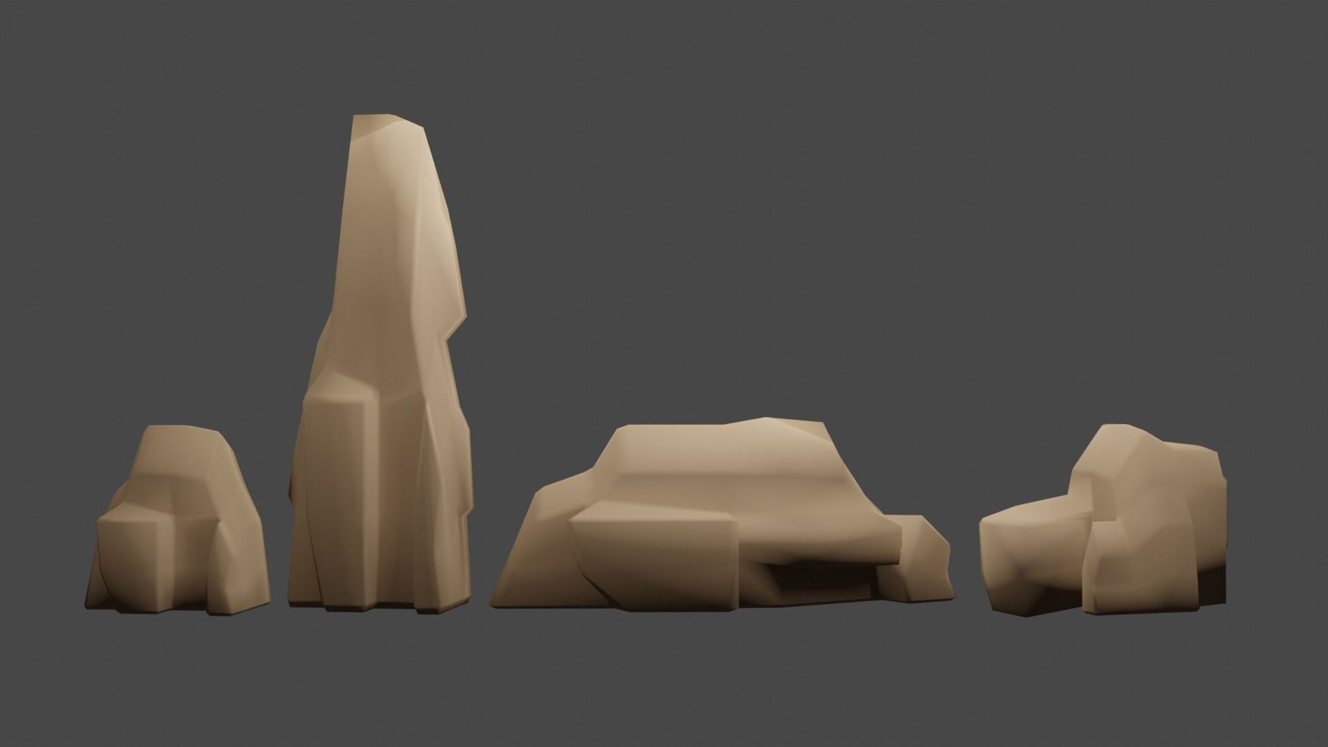 Concept Study-Tree-Plant-Stone-Pen-Alarm Clock1 Free low-poly 3D model_19