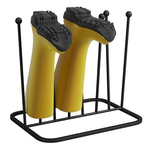 Four Pair Compact Boot Rack 3D model | CGTrader