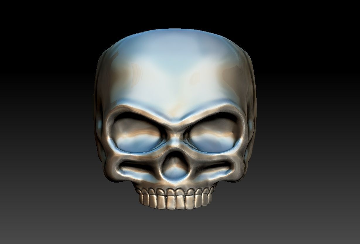 Skull ring Caveira - Guerreiro 3D print model_2