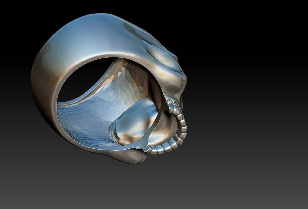 Skull ring Caveira - Guerreiro 3D print model_12