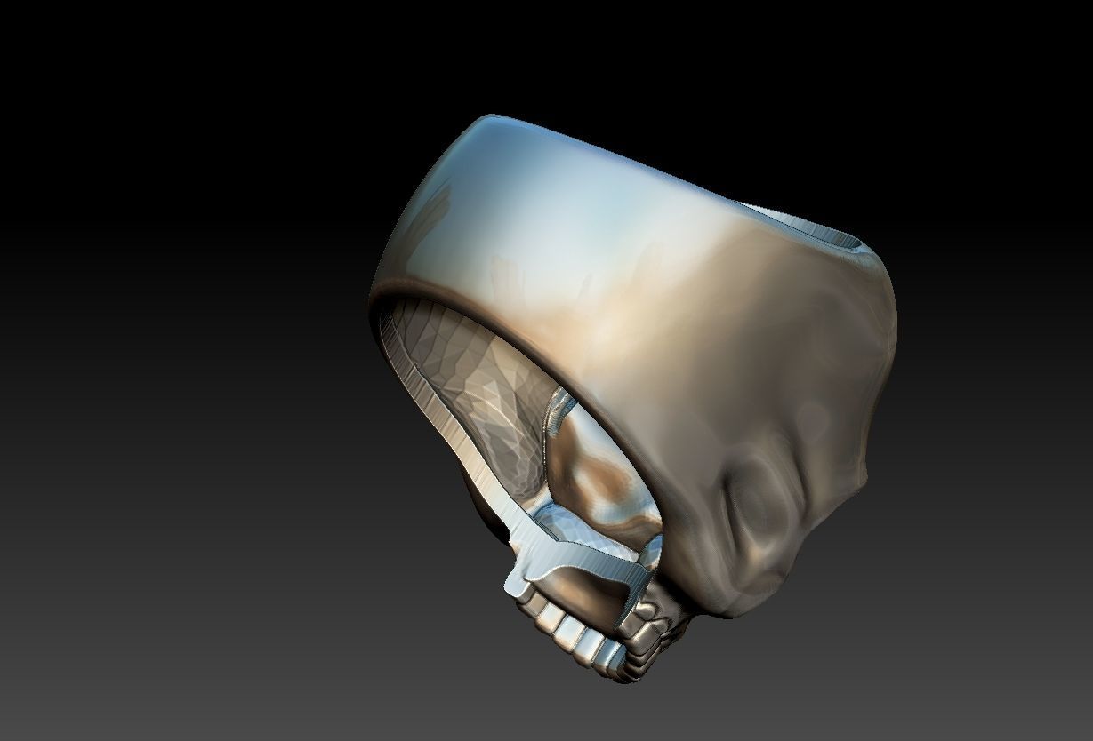 Skull ring Caveira - Guerreiro 3D print model_7