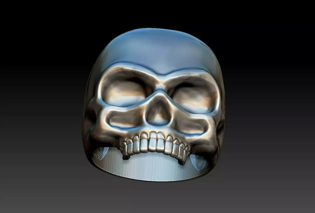 Skull ring Caveira - Guerreiro 3D print model_0