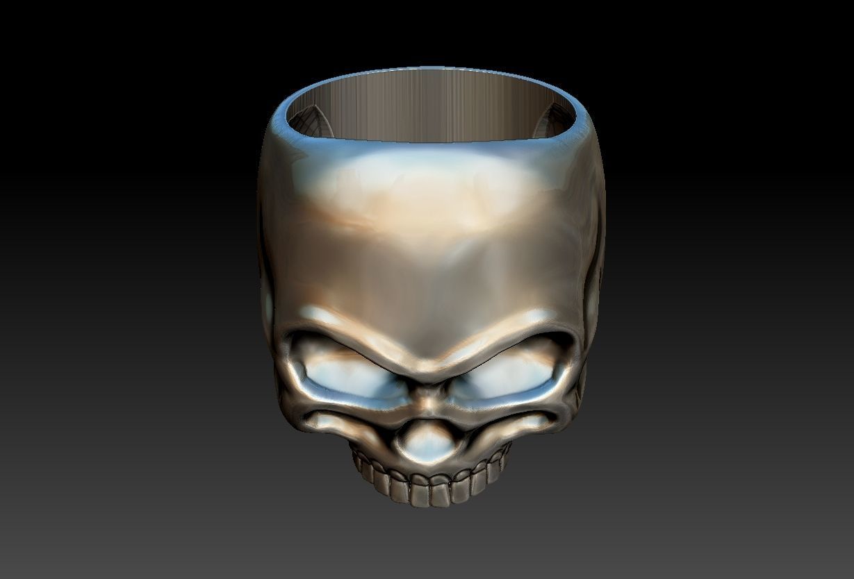 Skull ring Caveira - Guerreiro 3D print model_14