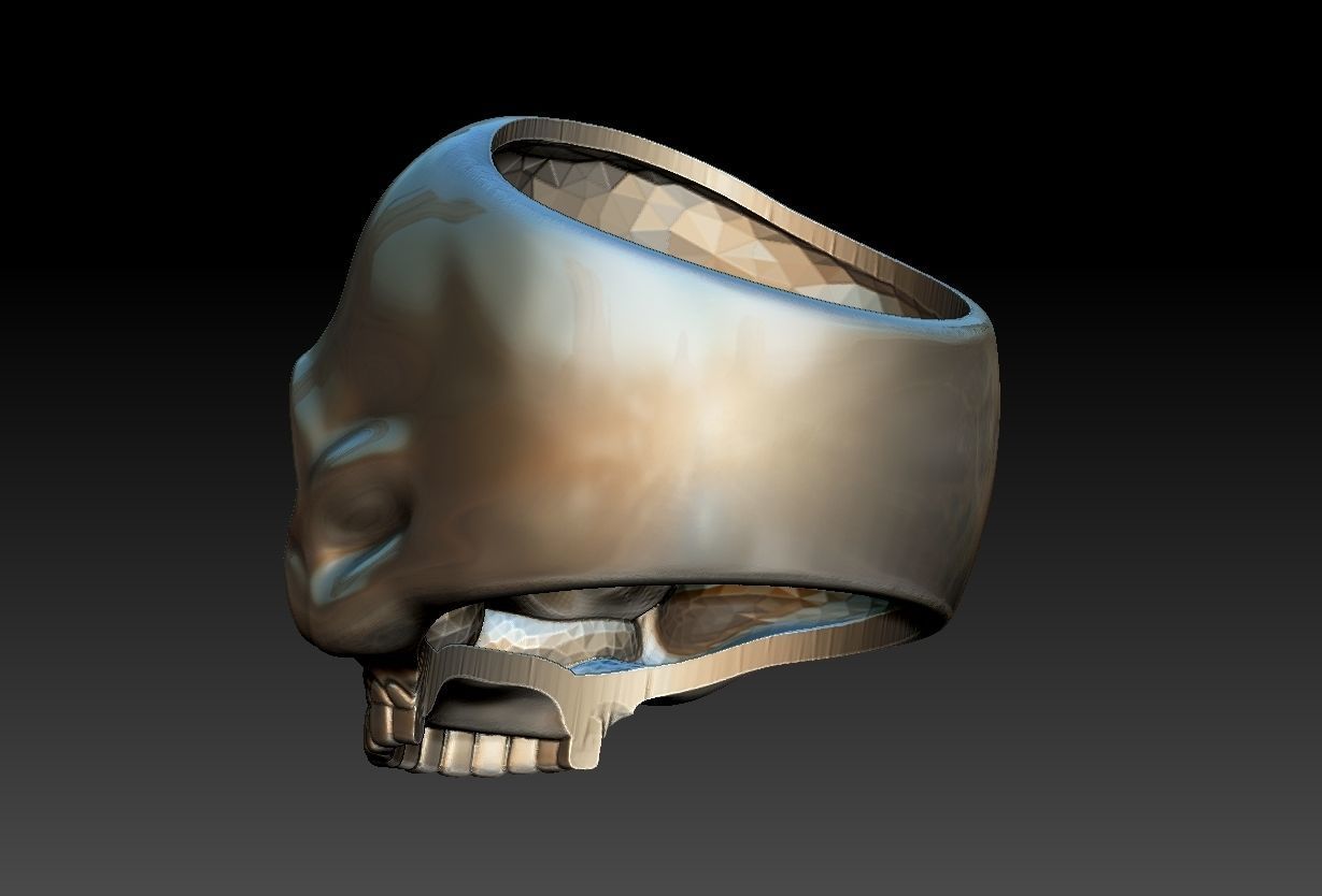 Skull ring Caveira - Guerreiro 3D print model_5