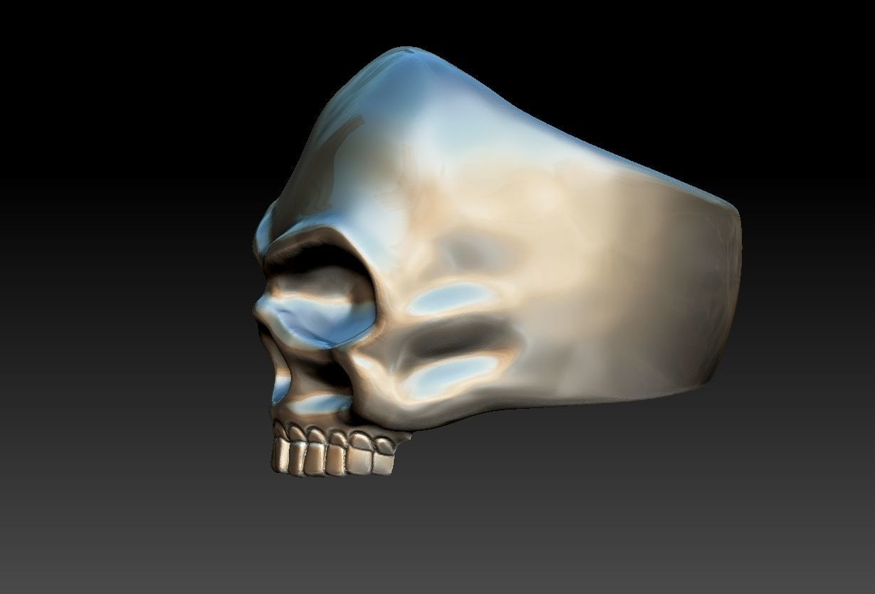 Skull ring Caveira - Guerreiro 3D print model_4