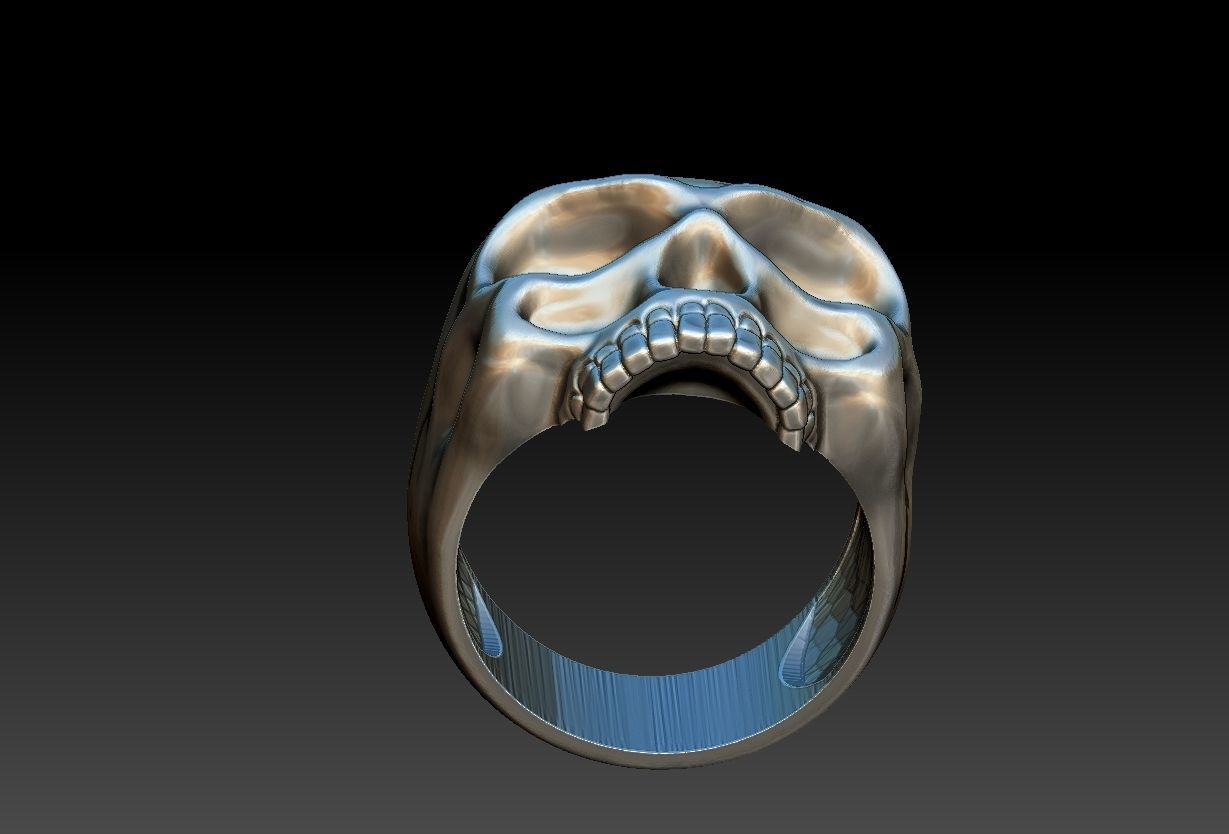 Skull ring Caveira - Guerreiro 3D print model_10