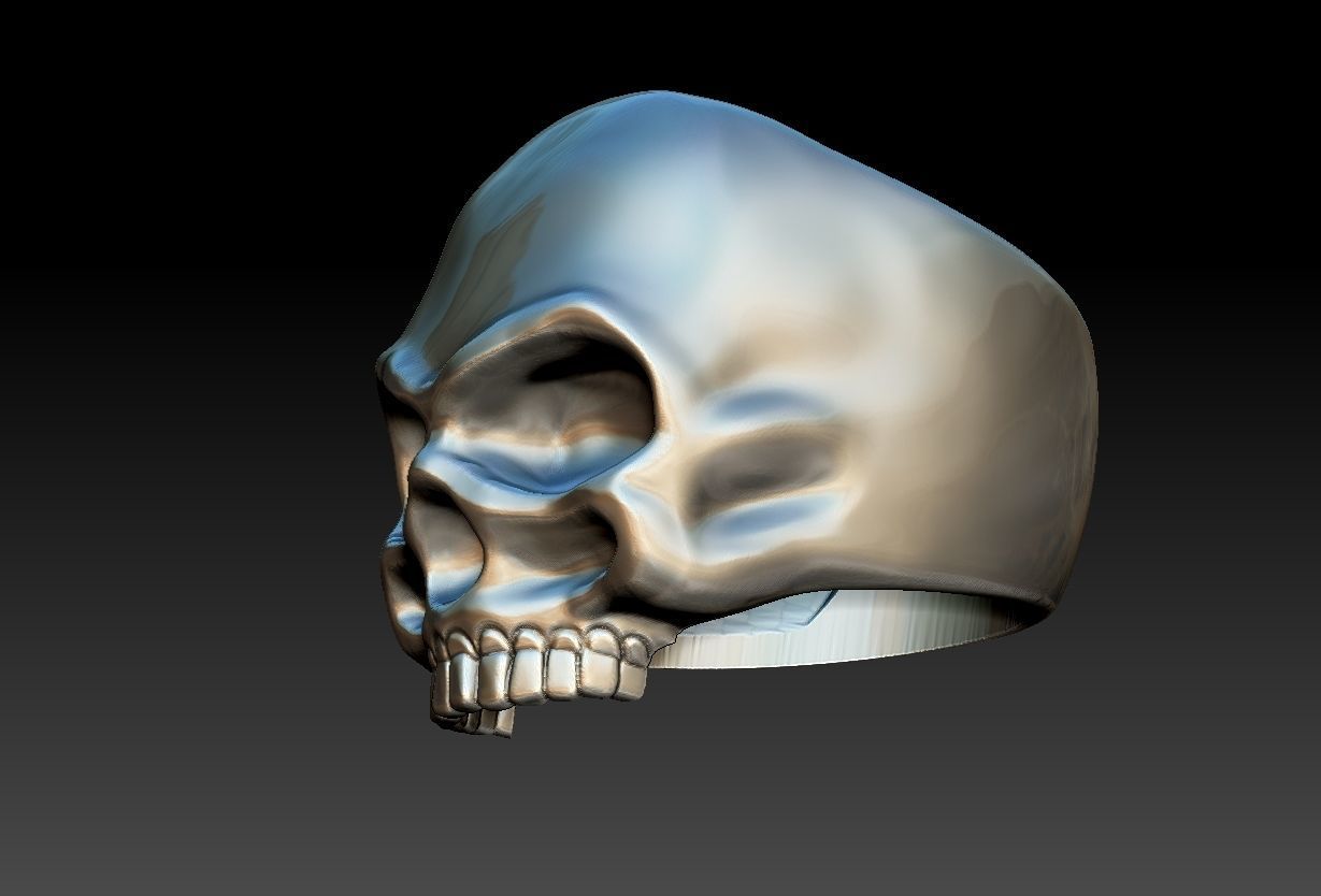 Skull ring Caveira - Guerreiro 3D print model_3