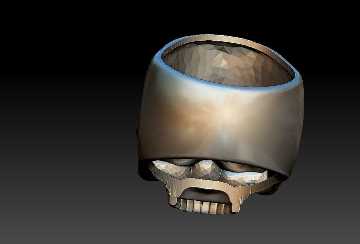 Skull ring Caveira - Guerreiro 3D print model_6