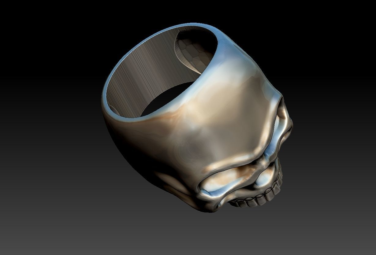 Skull ring Caveira - Guerreiro 3D print model_8