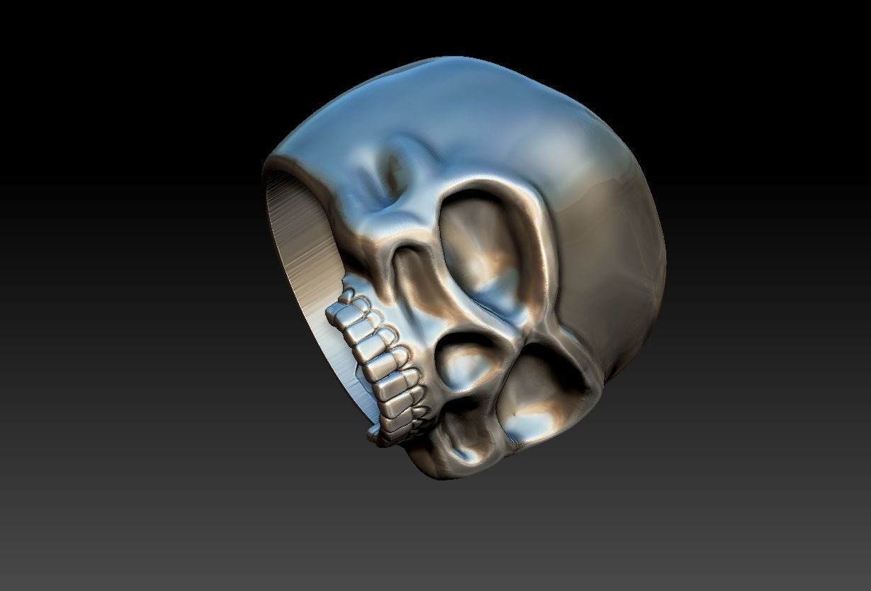 Skull ring Caveira - Guerreiro 3D print model_13