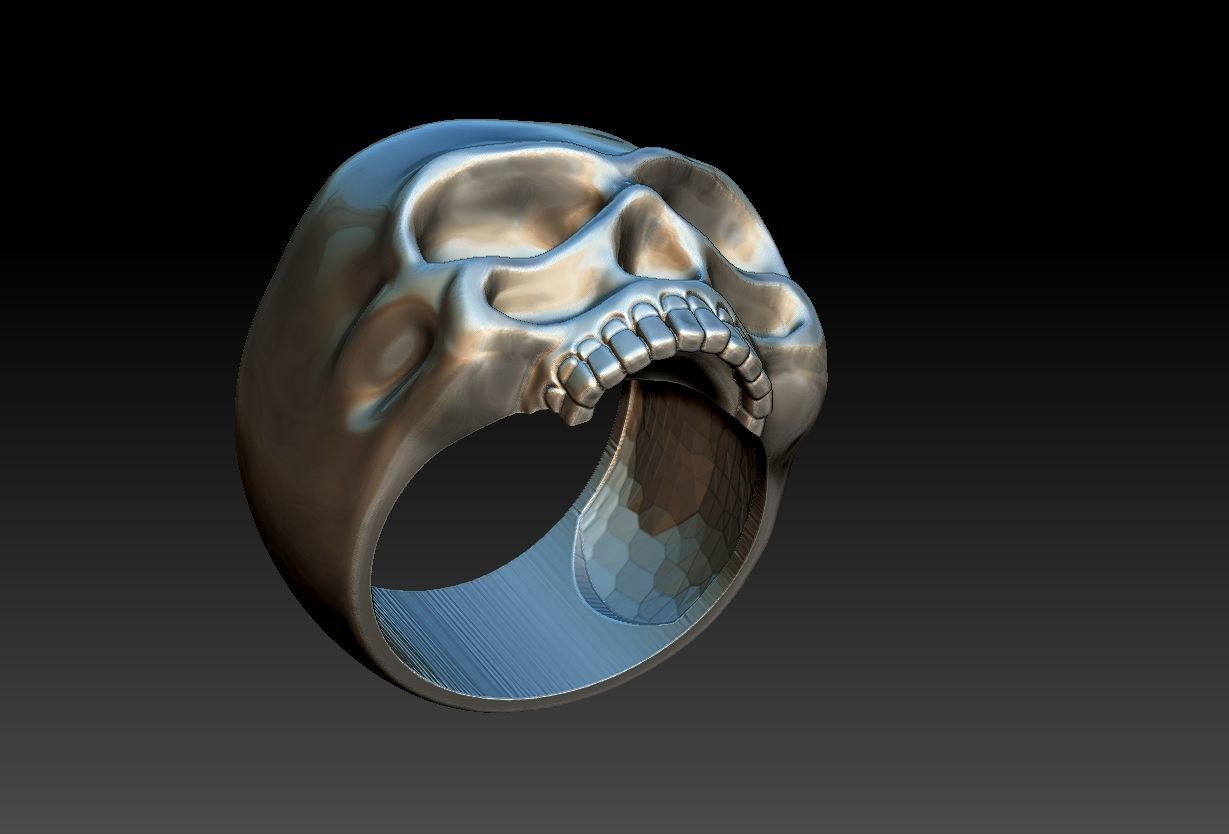 Skull ring Caveira - Guerreiro 3D print model_11