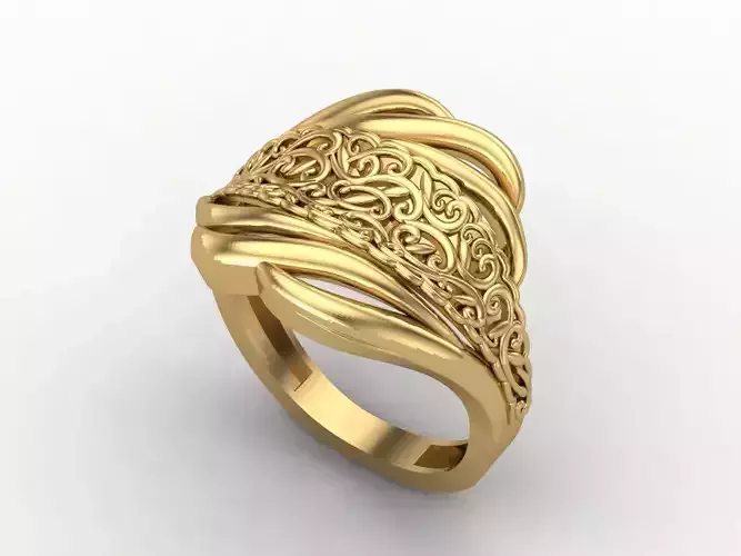 Women Plain Ring STL Models Womens Ring 3dmodels 3D print model