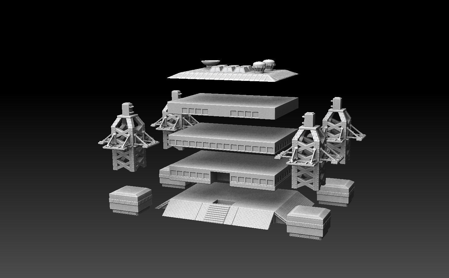 Syndicate Buildings 3D print model_2