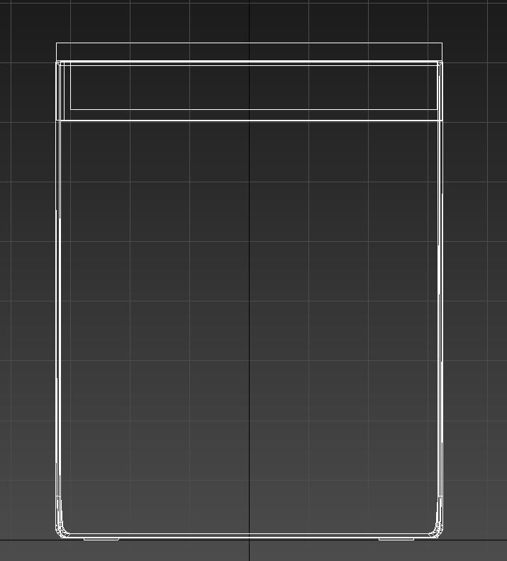 Wooden desk one steel leg 3D model_11