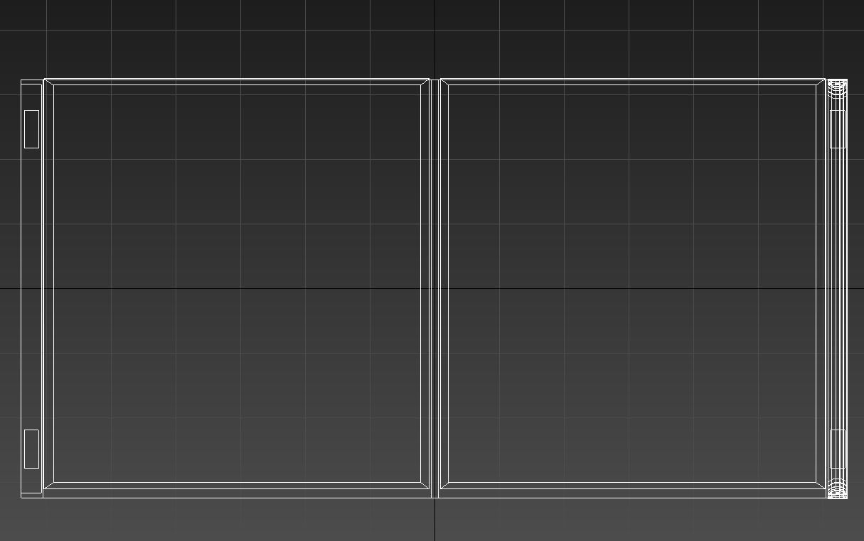 Wooden desk one steel leg 3D model_13