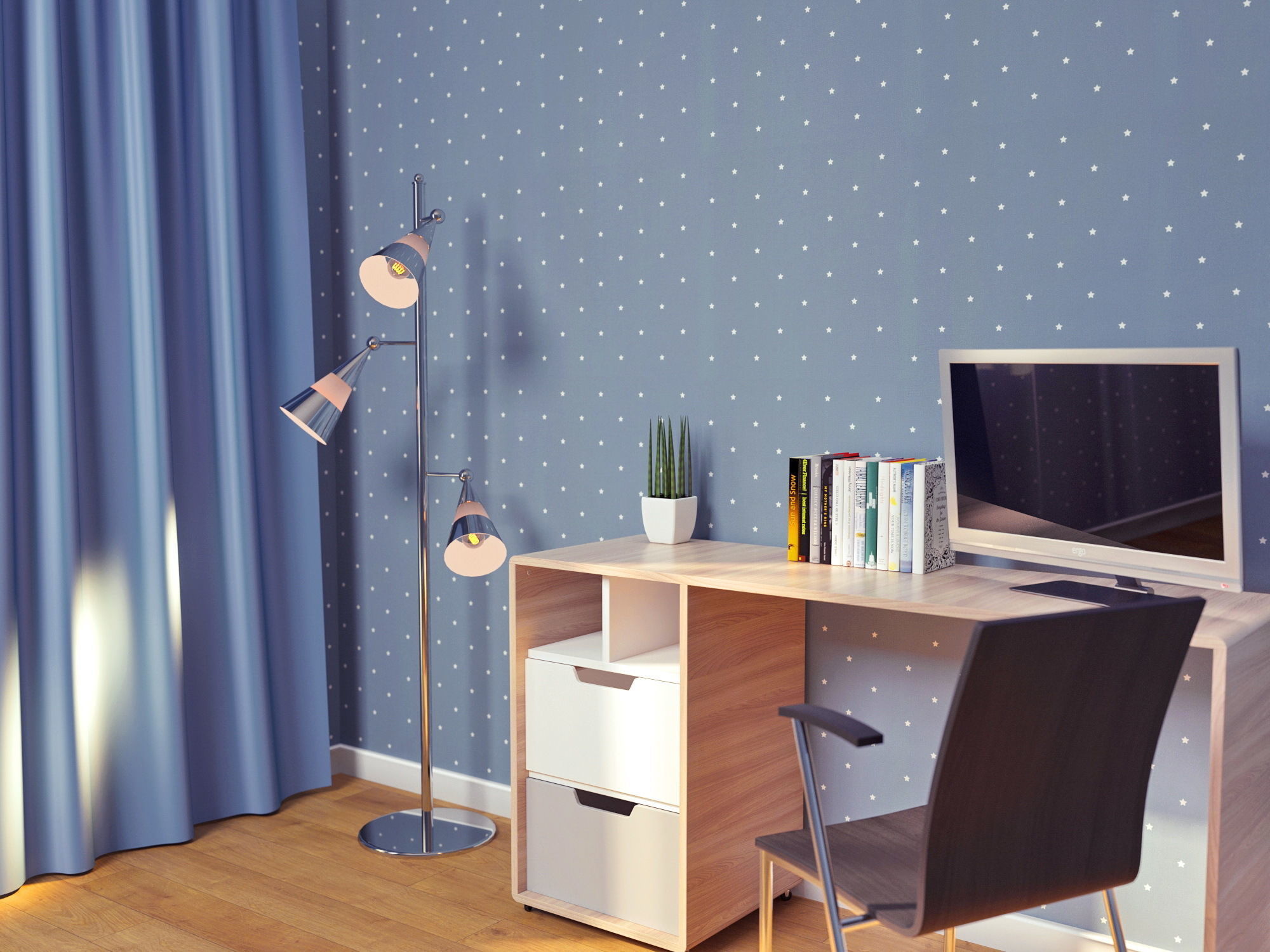 Floor lamp from the TV series Friends 3D model_4