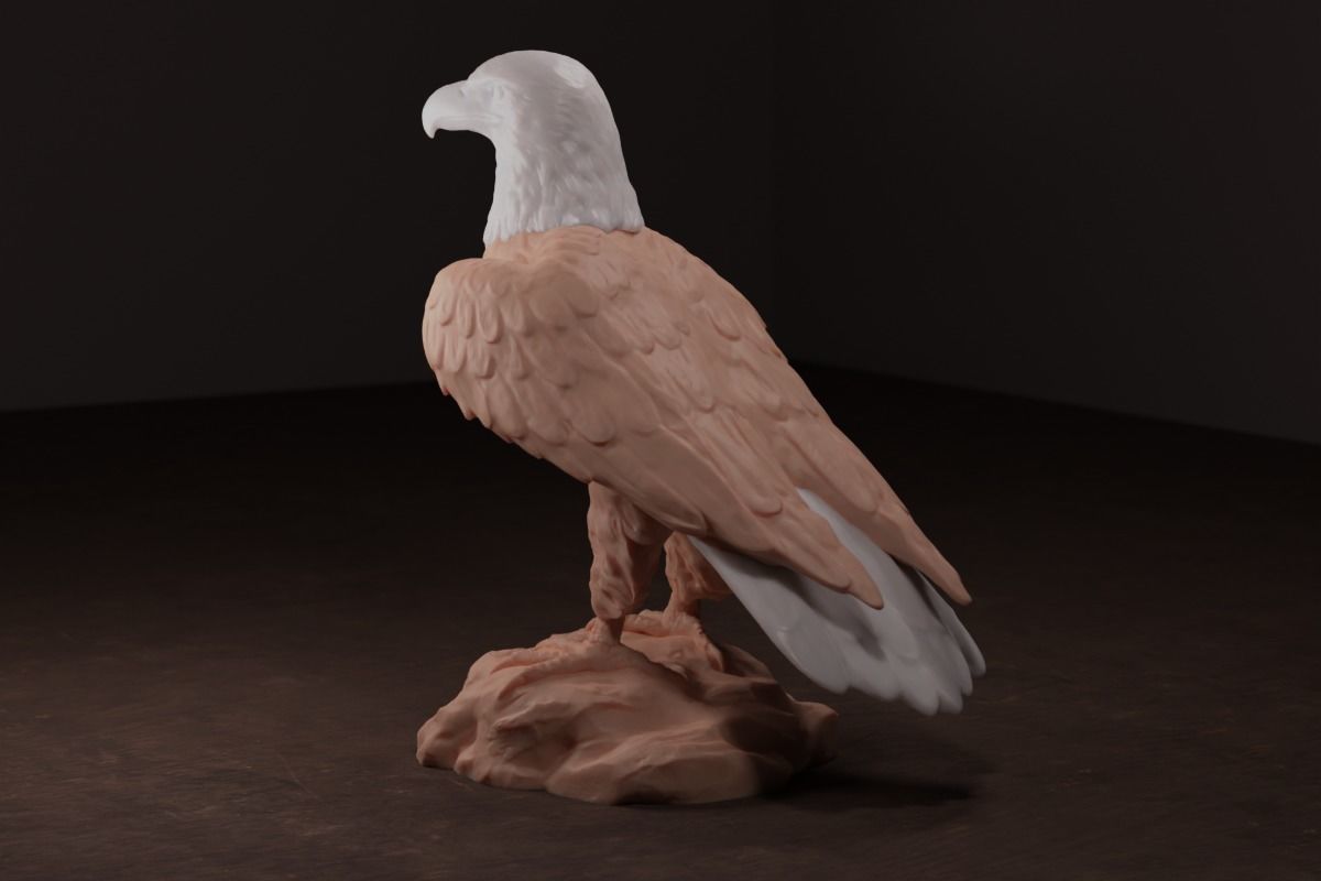 Bald Eagle Sculpture 3D print model_5