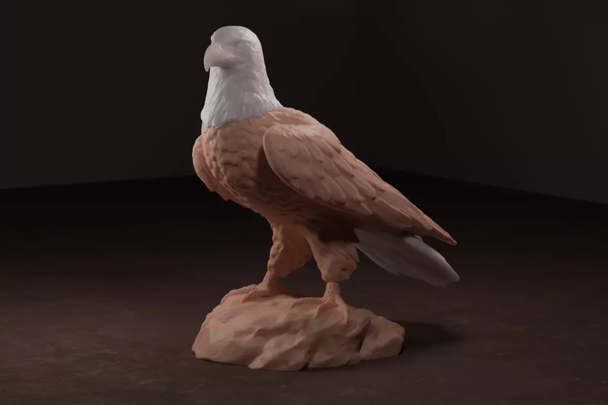 Bald Eagle Sculpture 3D print model_0