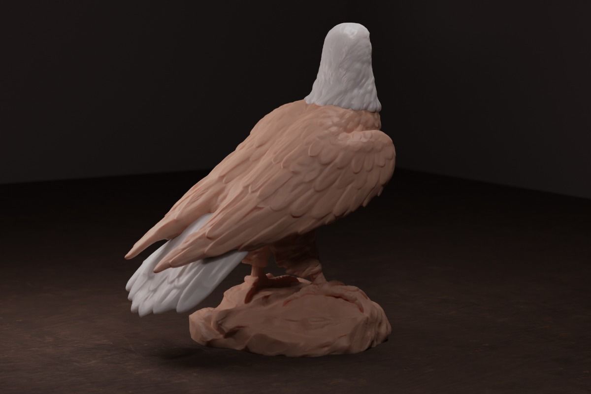 Bald Eagle Sculpture 3D print model_4